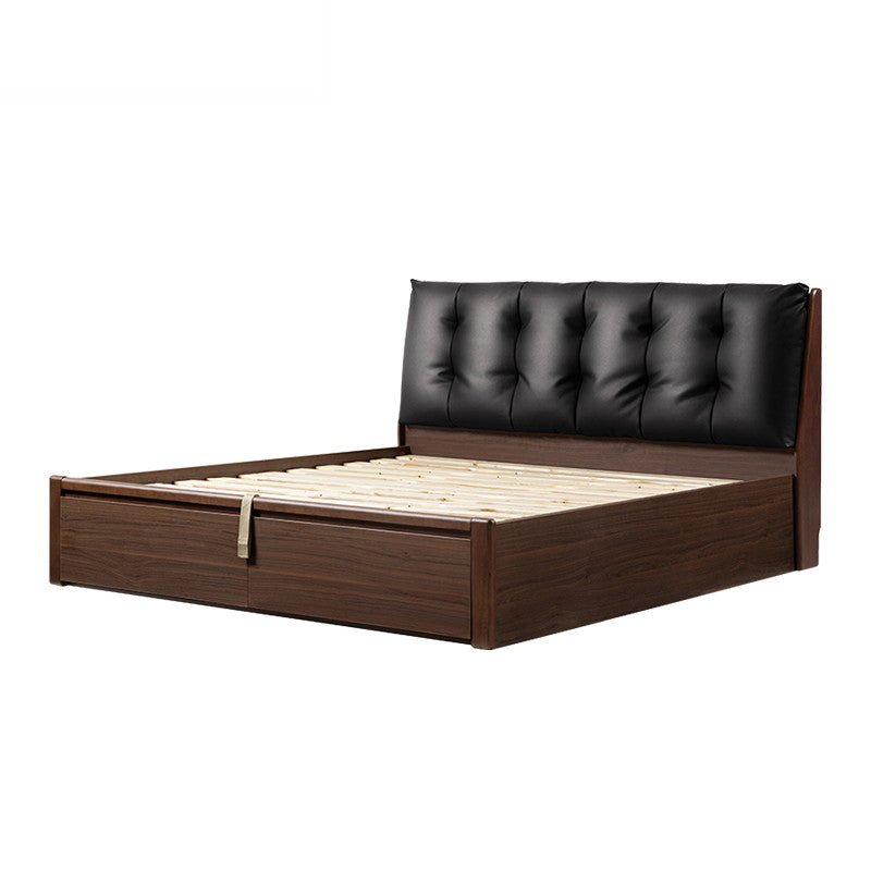 JERICHO Walnut and Black Soft Pack Bed