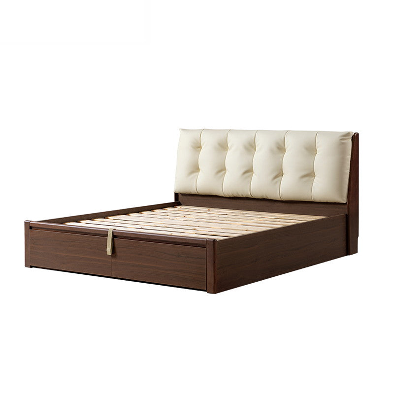 JERICHO Walnut and Black Soft Pack Bed