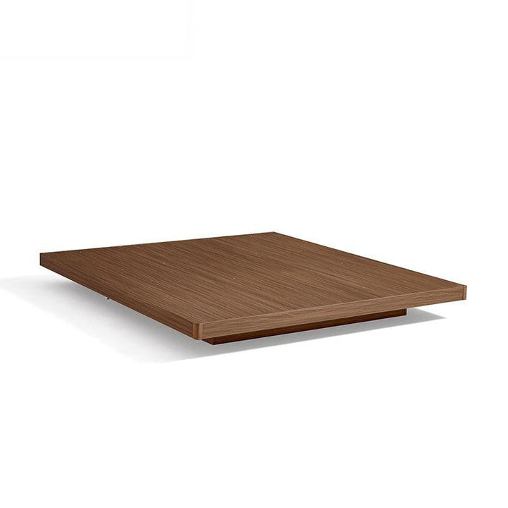 URUMQI Platform Queen Bed with light walnut Suspended without Light