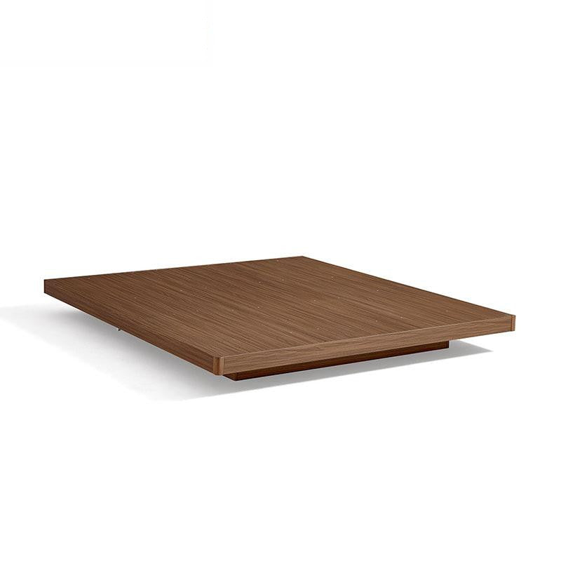 URUMQI Platform Queen Bed with light walnut Suspended without Light
