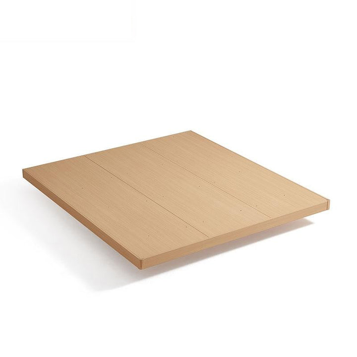 URUMQI Platform Queen Bed with light wood color Suspended without Light