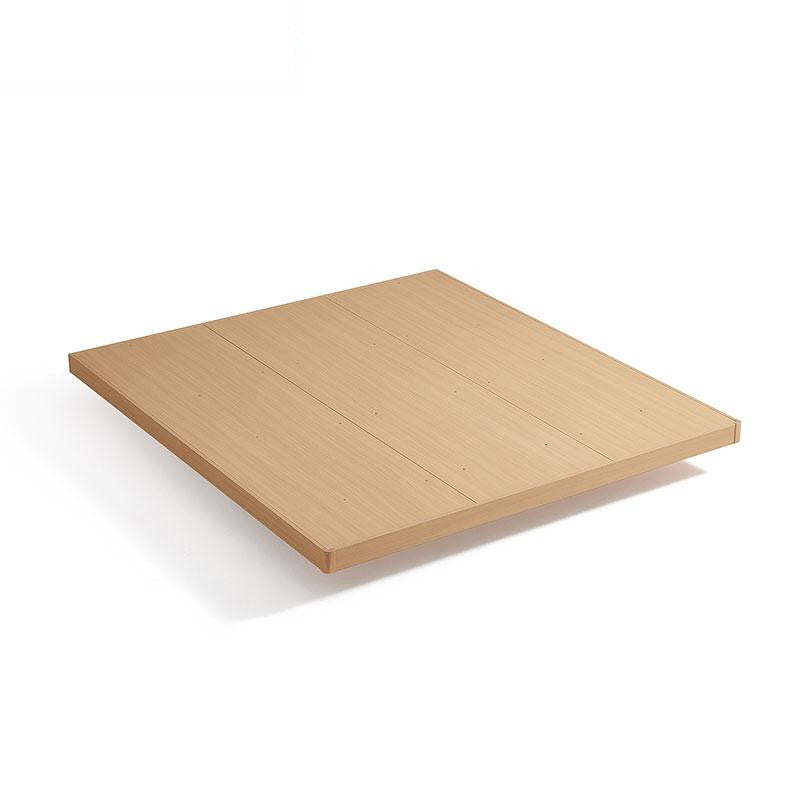 URUMQI Platform Queen Bed with light wood color Suspended with Light