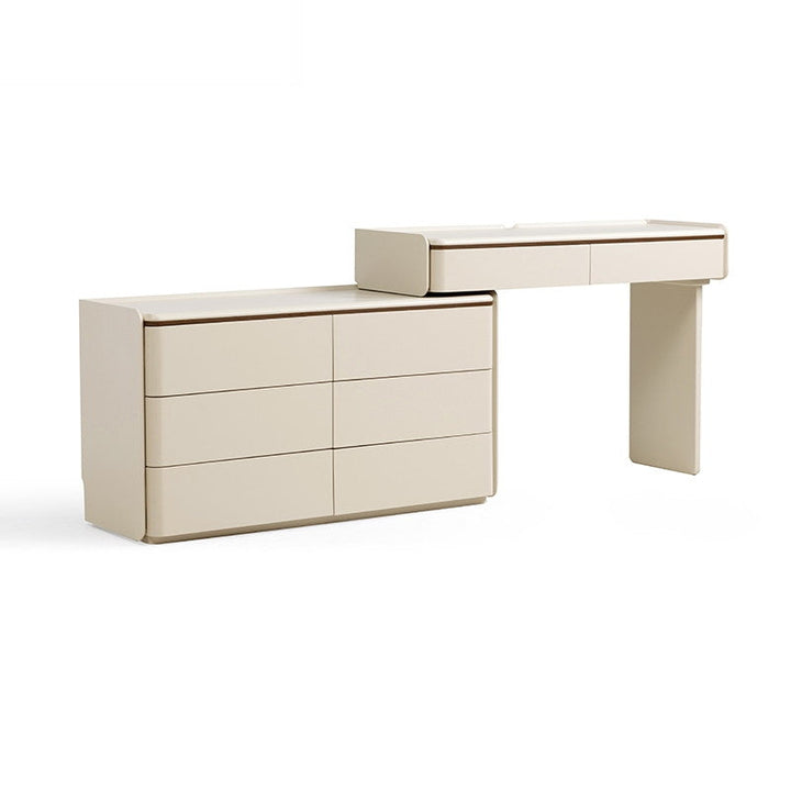 KIERAN Grey 6 Drawer Vanity Table