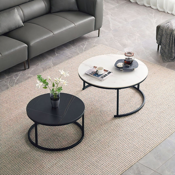 ELIZA Sintered Stone Coffee Table Pair