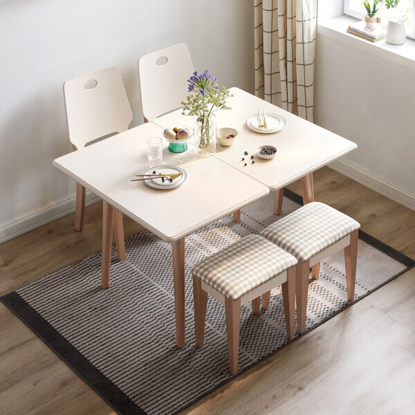 PAOLO Tempered Glass Extendable Dining Table