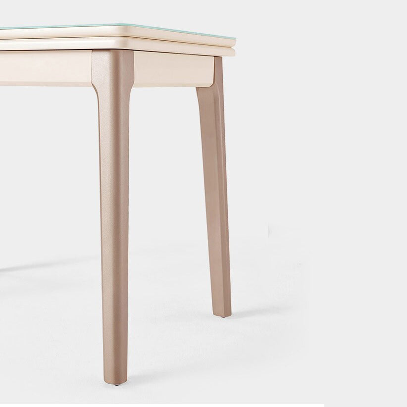 PAOLO Tempered Glass Extendable Dining Table
