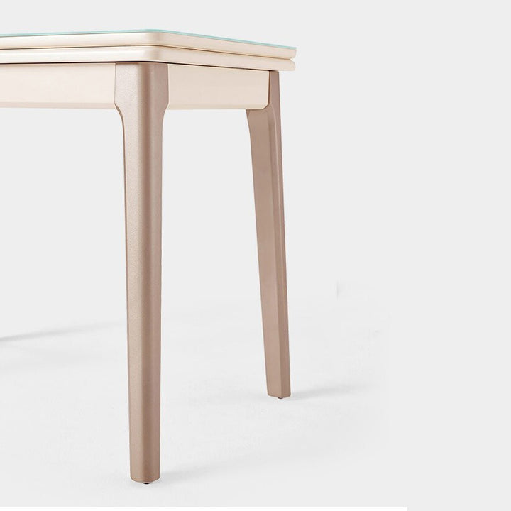 PAOLO Tempered Glass Extendable Dining Table