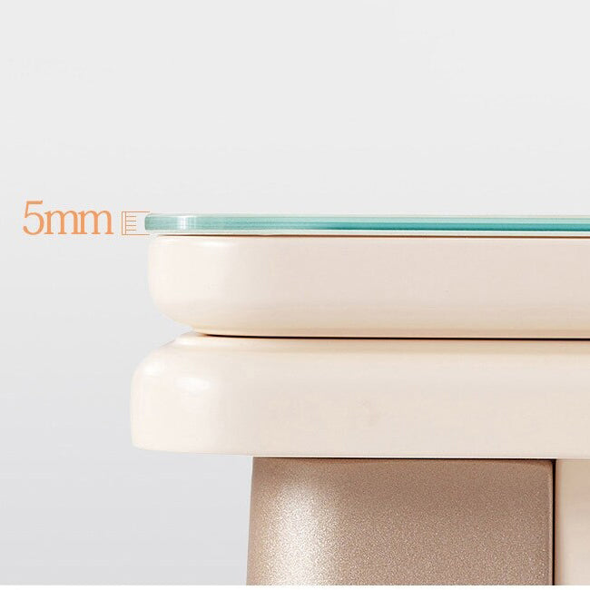 PAOLO Tempered Glass Extendable Dining Table