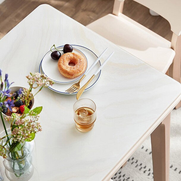 PAOLO Tempered Glass Extendable Dining Table