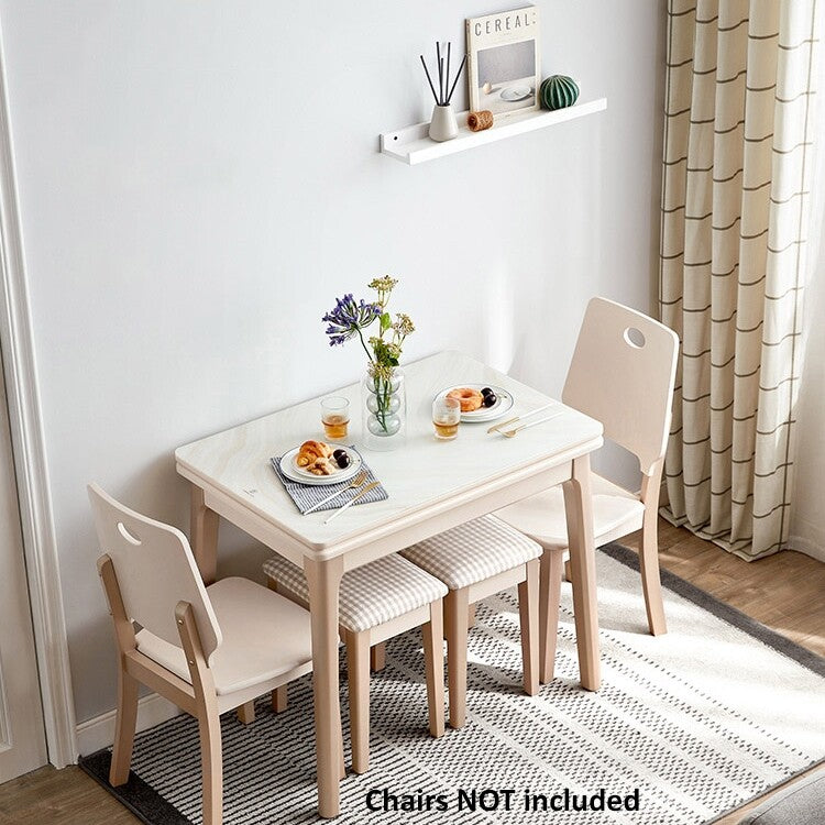 PAOLO Tempered Glass Extendable Dining Table