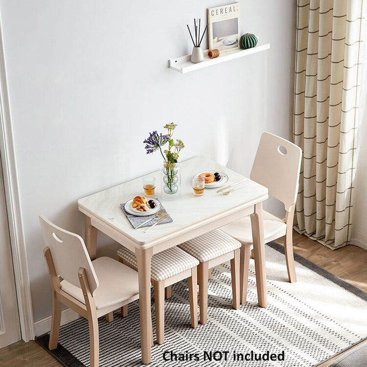 PAOLO Tempered Glass Extendable Dining Table