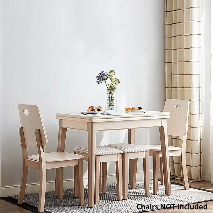 PAOLO Tempered Glass Extendable Dining Table