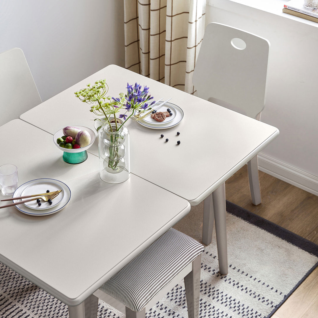 PAOLO Tempered Glass Extendable Dining Table