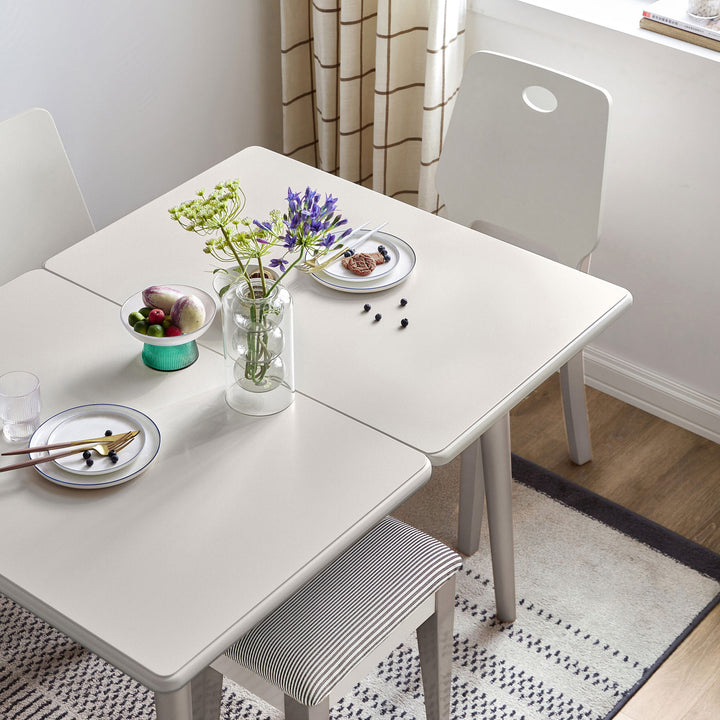 PAOLO Tempered Glass Extendable Dining Table