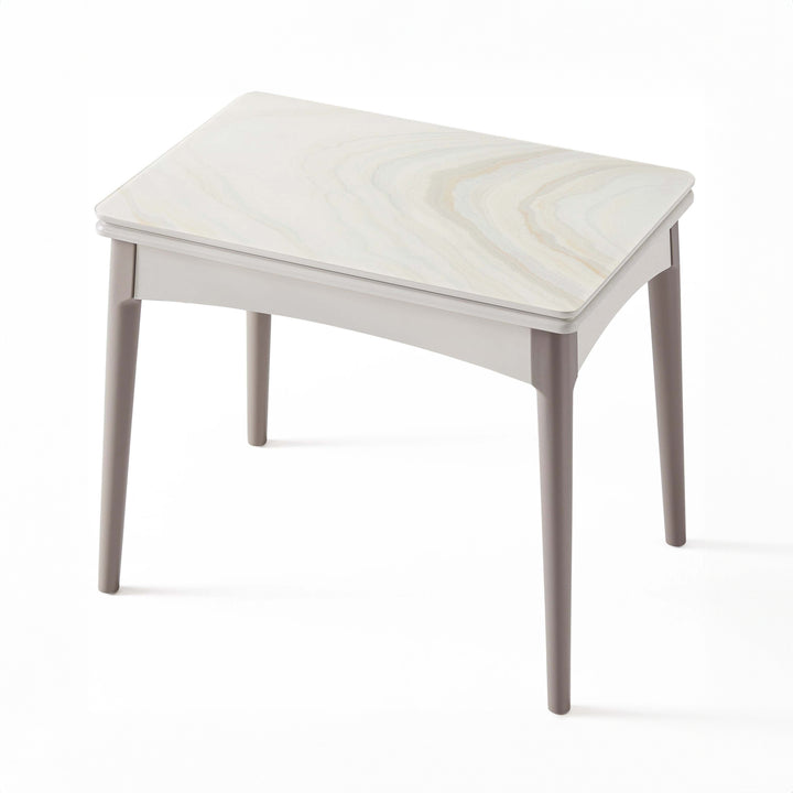 PAOLO Tempered Glass Extendable Dining Table