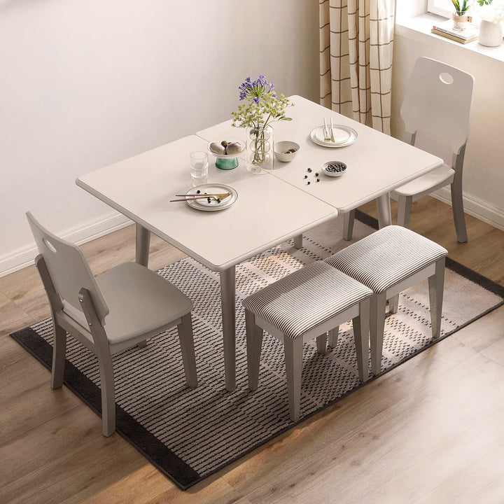 PAOLO Tempered Glass Extendable Dining Table