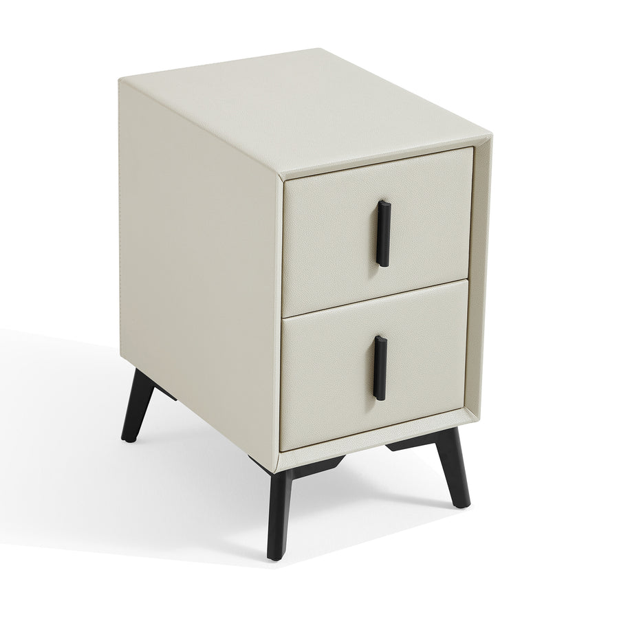 IVY Compact Black Legs Nightstand Grey