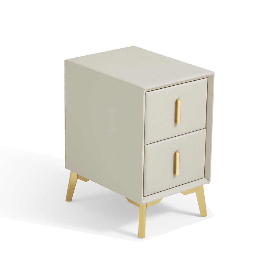 IVY Compact Golden Legs Nightstand Grey