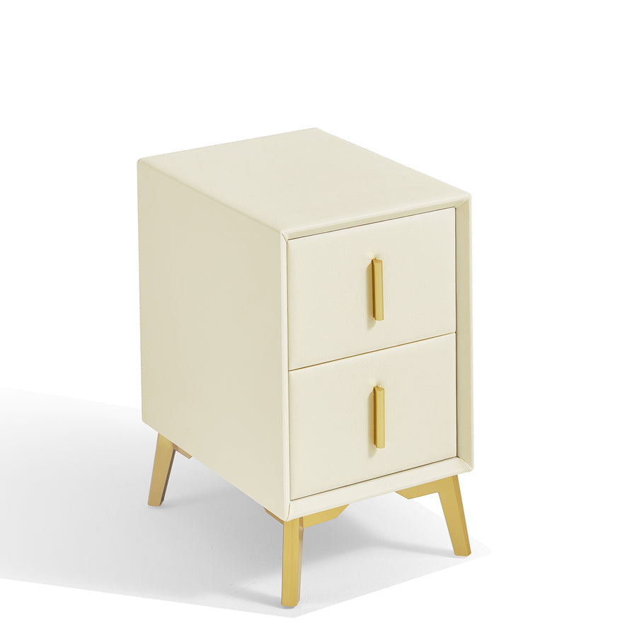 IVY Compact Golden Legs Nightstand Beige