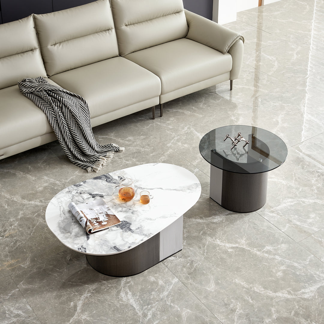 CYRANO Luxury Dual Coffee Tables with Storage – Black & White