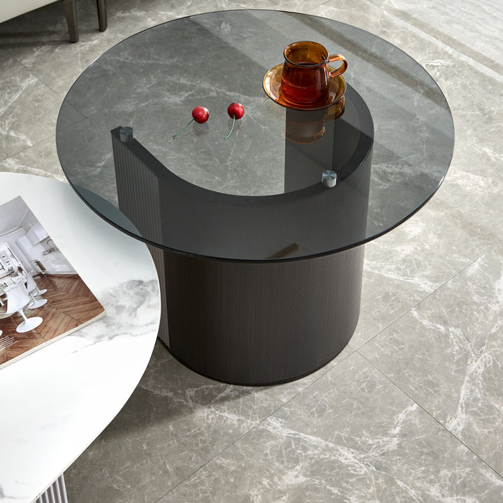CYRANO Luxury Dual Coffee Tables with Storage – Black & White