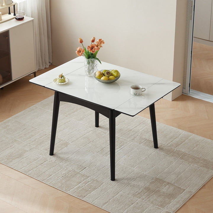 ARDENA Luxury White Stone Extendable Dining Table