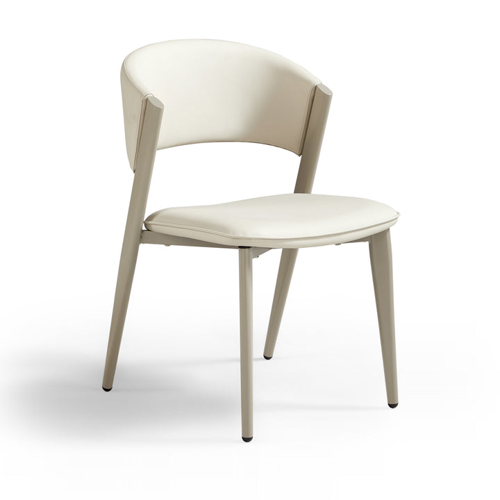 BENNETT Curved Dining Chair Beige