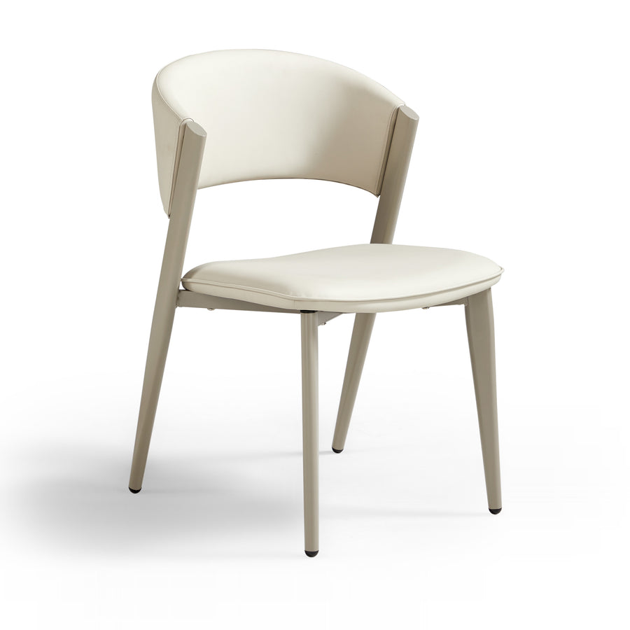 BENNETT Curved Dining Chair Beige