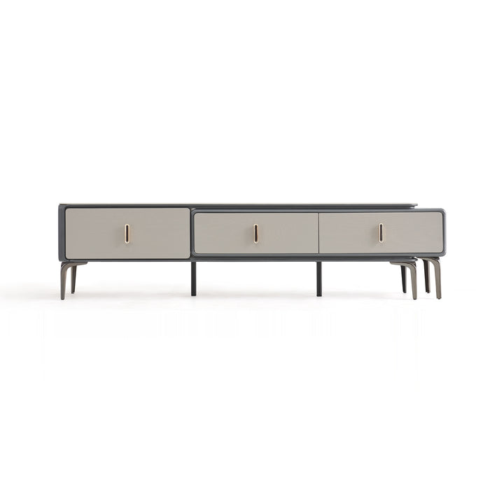 LLOYD Grey, Drawer and Cabinet TV Stand
