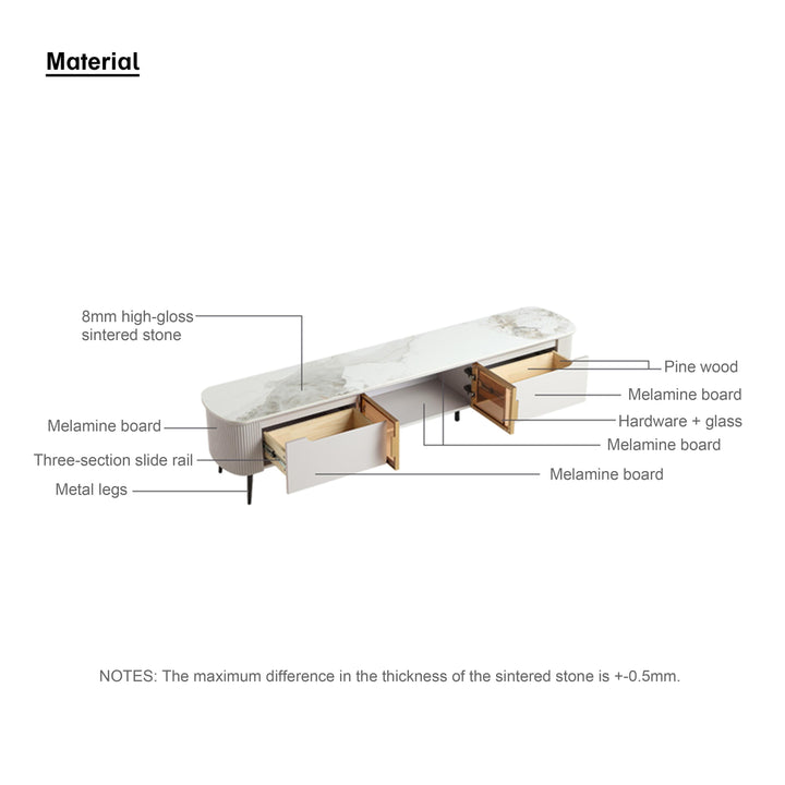 CHLOE Sintered Stone TV Stand