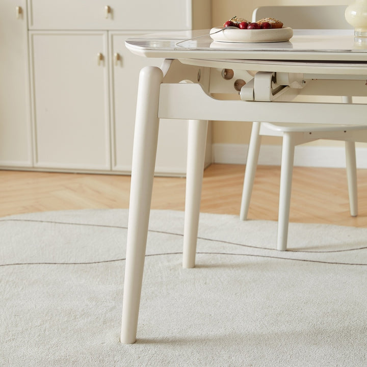 MARBELLE Minimalist Round Extendable Dining Table for Small Spaces