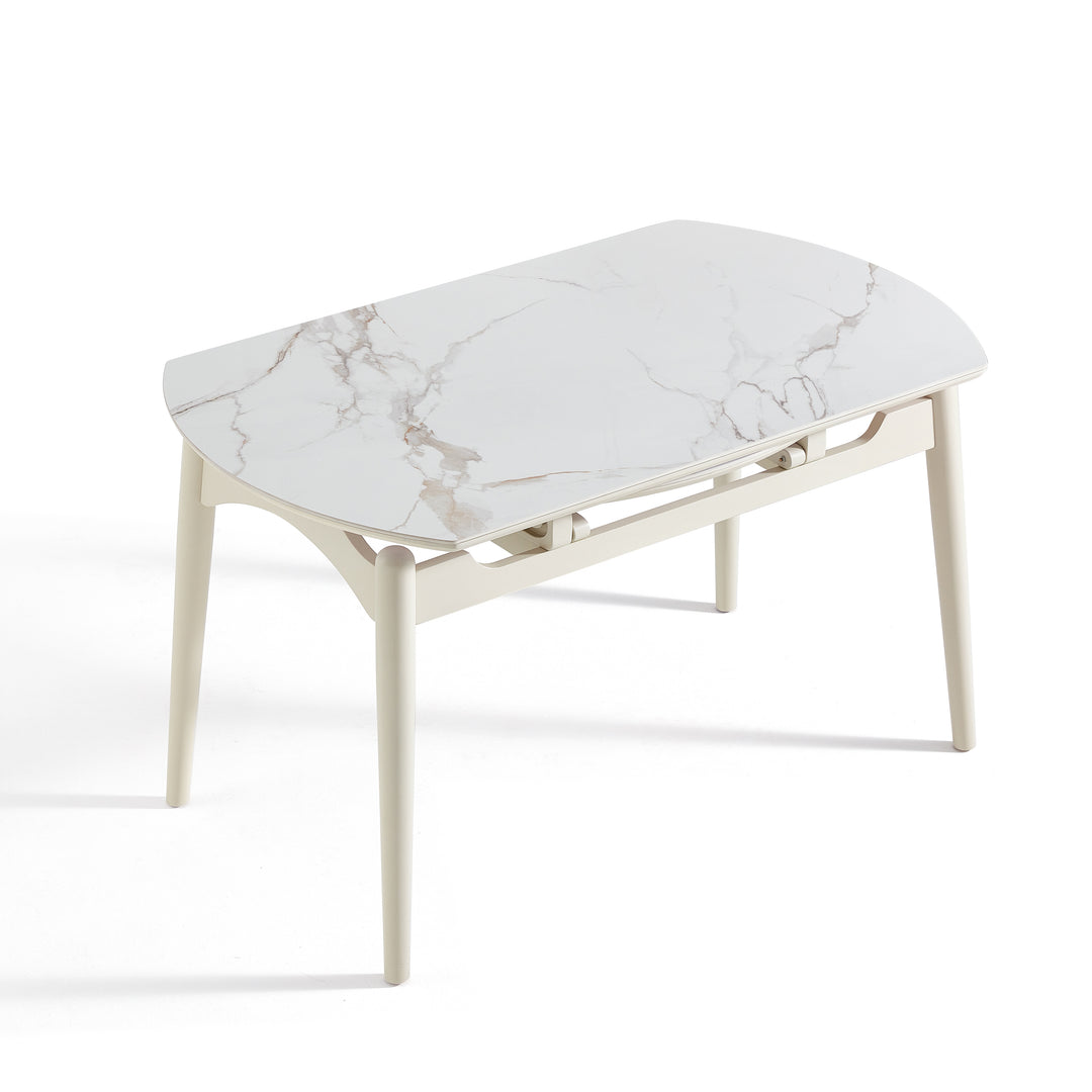 MARBELLE Minimalist Round Extendable Dining Table for Small Spaces