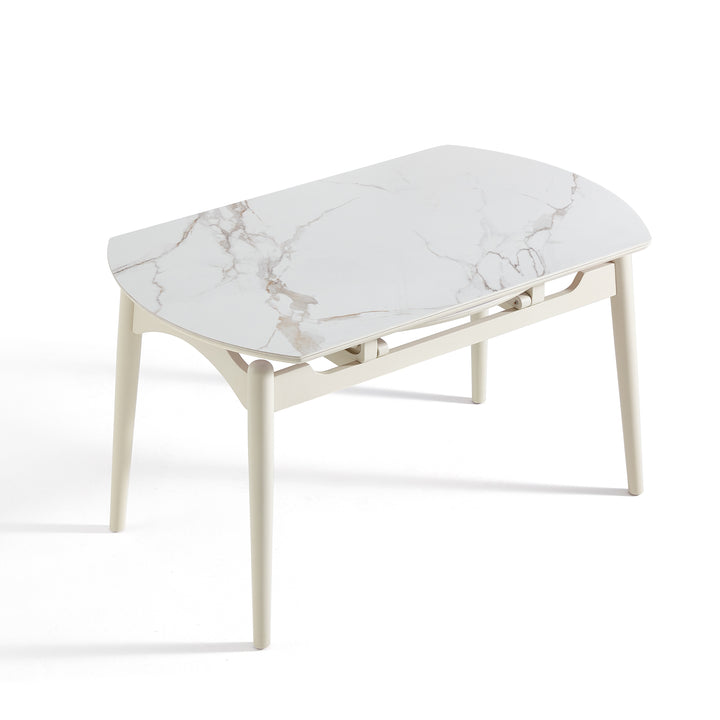 MARBELLE Minimalist Round Extendable Dining Table for Small Spaces