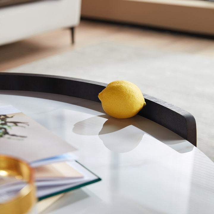VAYLEN Luxury Round Coffee Table with Drawer
