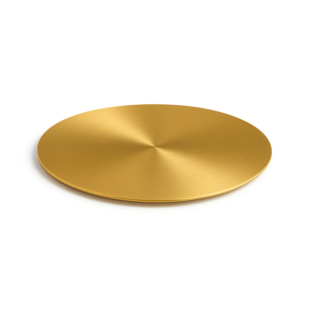 MARAVELLE 90cm Rotating Lazy Susan Gold