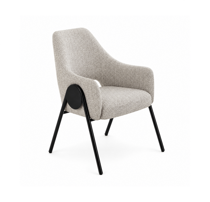 ARIYAH Green & Black Fabric Dining Chair