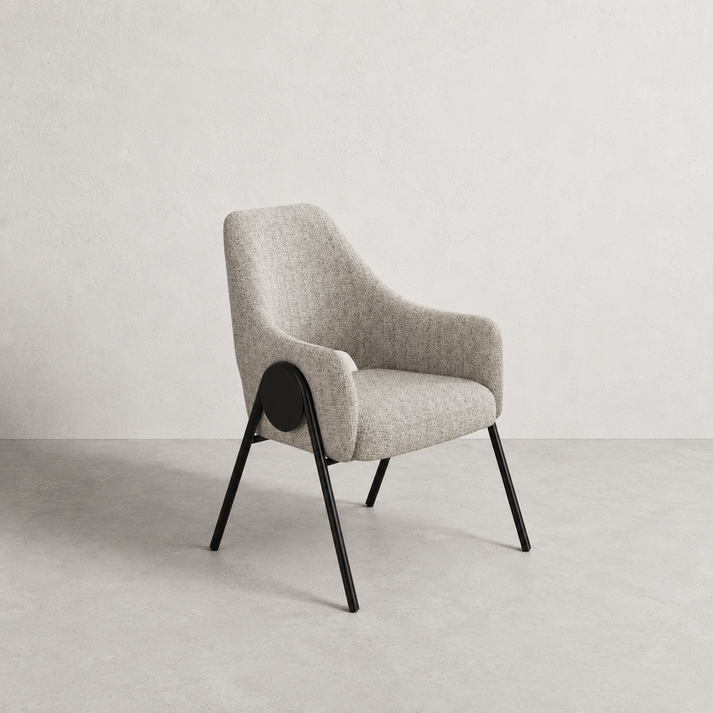 ARIYAH Green & Black Fabric Dining Chair