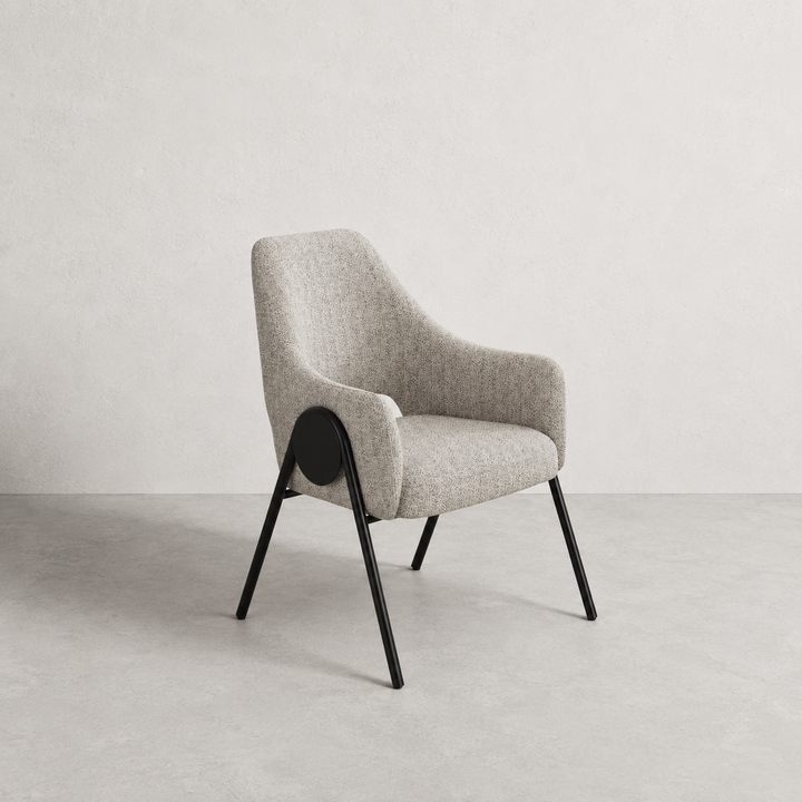 ARIYAH Green & Black Fabric Dining Chair