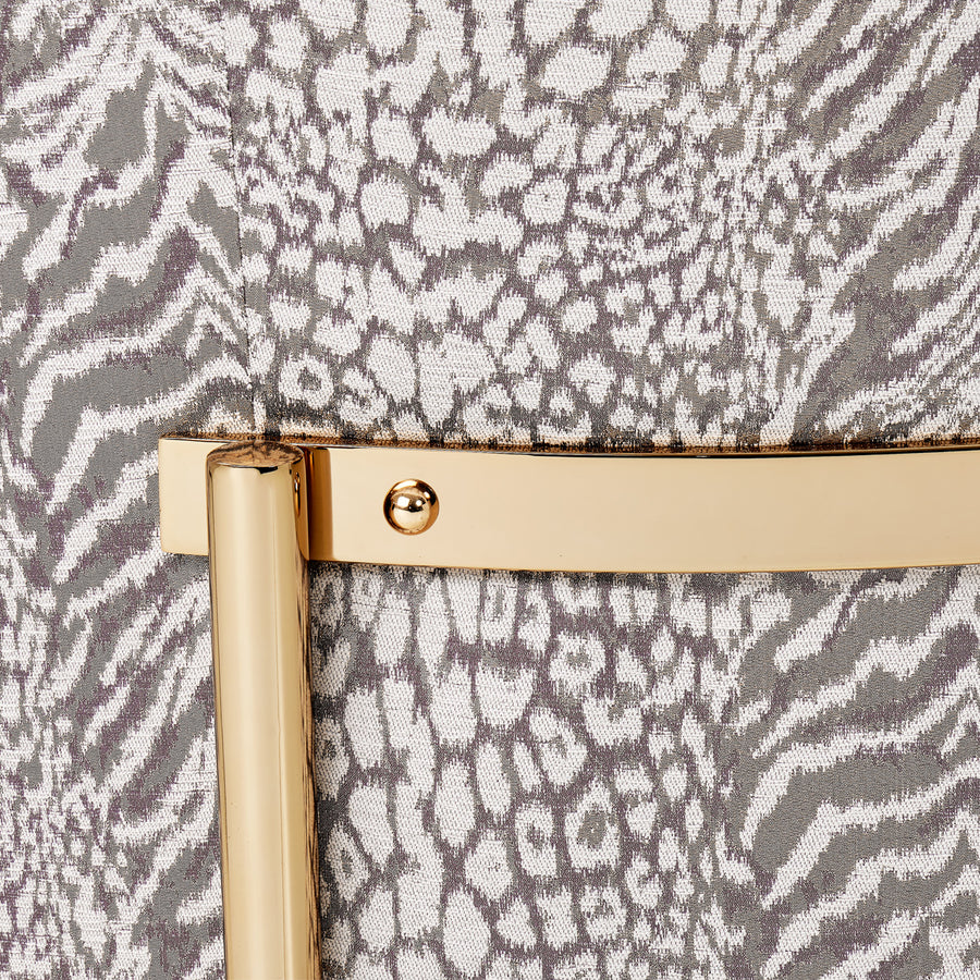 LISBON Opal Gold Fabric Accent Chair - Michael Amini
