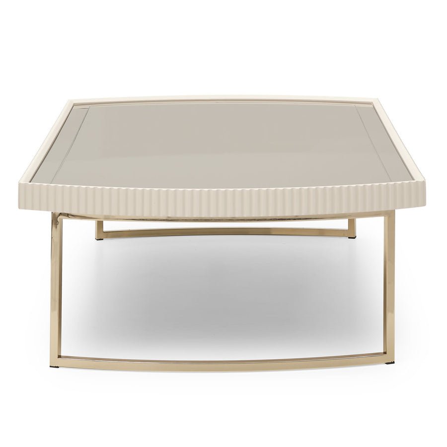 LISBON Silken Matte Cream Coffee Table - Michael Amini