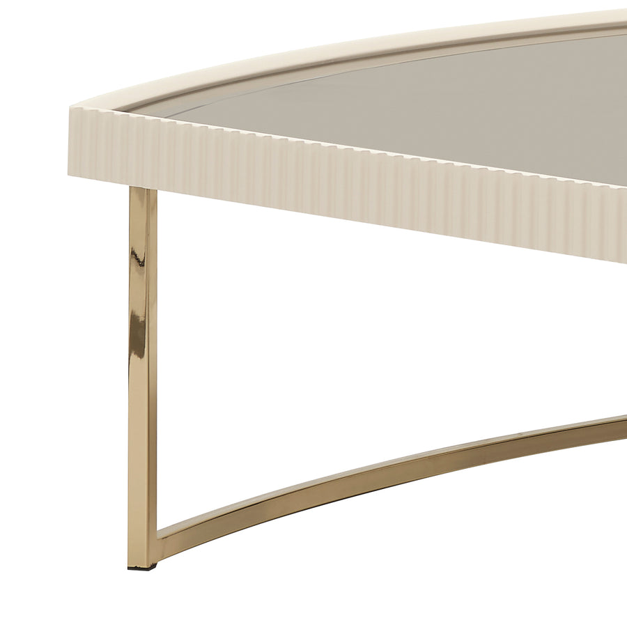 LISBON Silken Matte Cream Coffee Table - Michael Amini