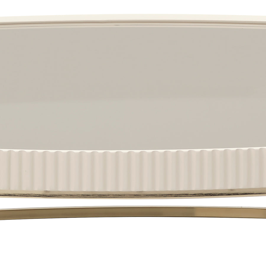 LISBON Silken Matte Cream Coffee Table - Michael Amini