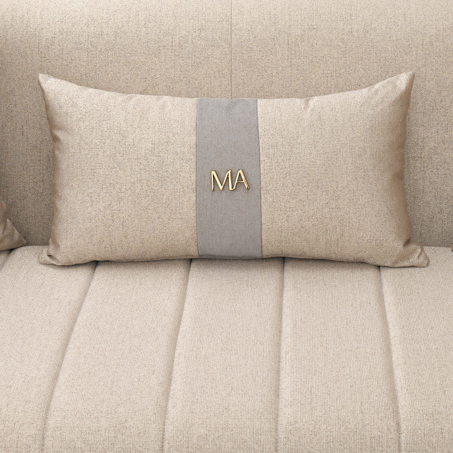 LISBON Opal Gold Fabric Sofa - Michael Amini