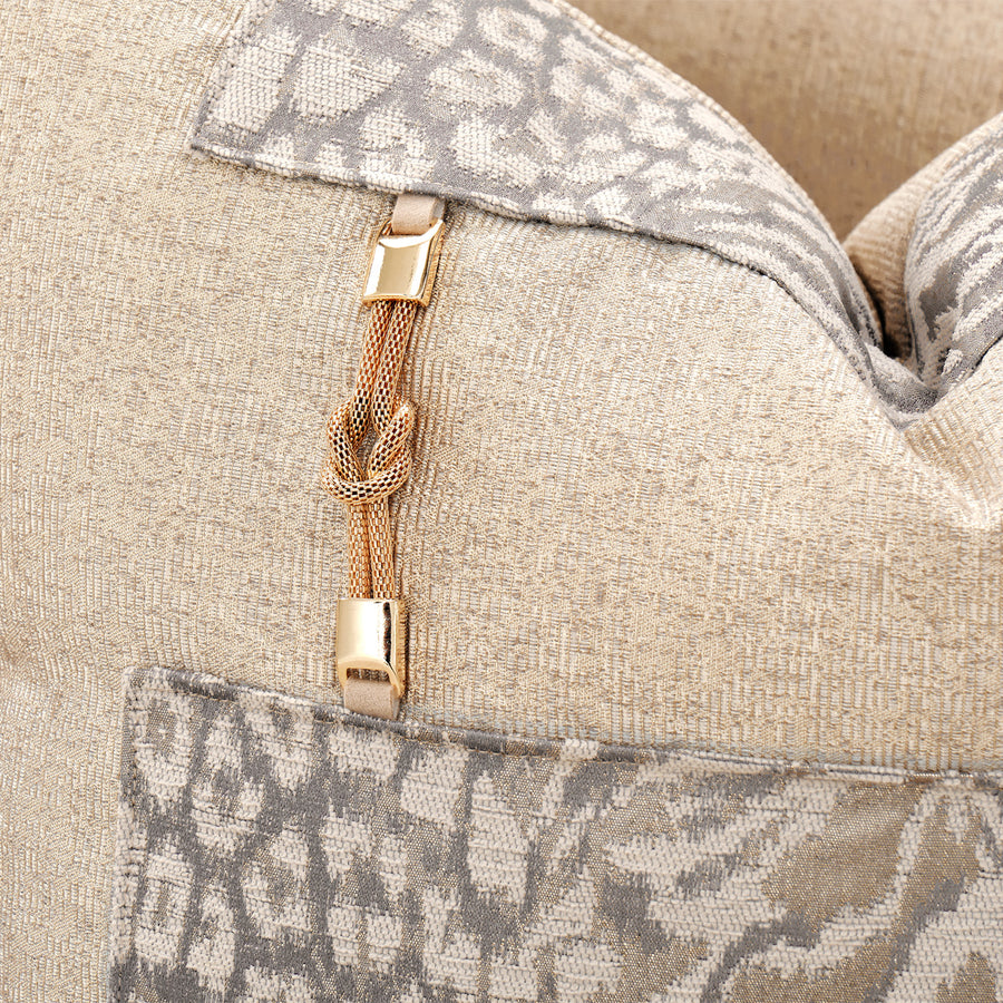 LISBON Opal Gold Fabric Sofa - Michael Amini