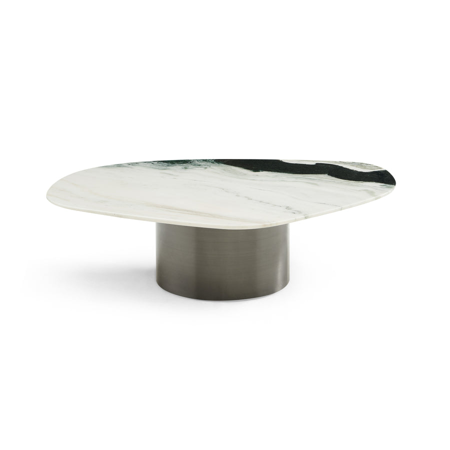 JASPER Natural Marble Round Corner Coffee Table Small