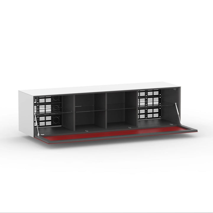 MAGIC Red Glass TV Stand - Bellini