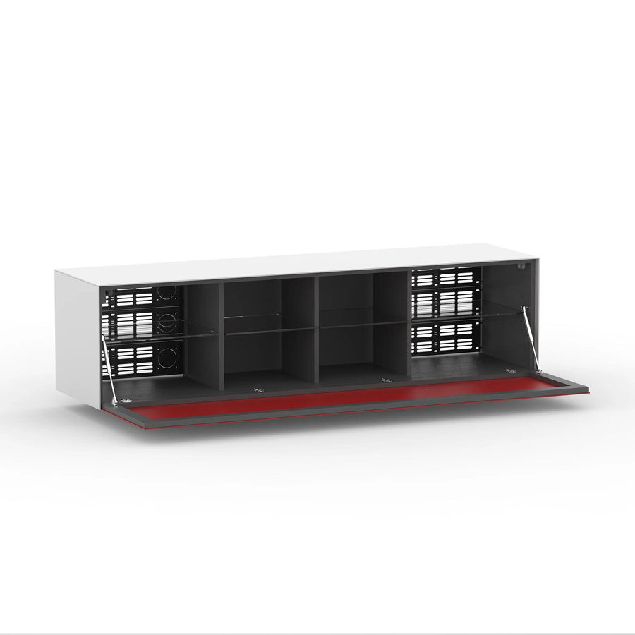 MAGIC Red Glass TV Stand - Bellini