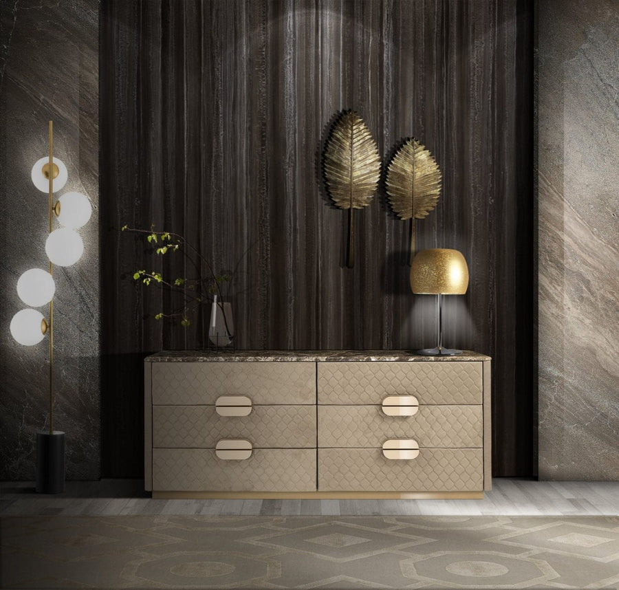 EUGENE Marble & Leather Dresser – Stone International