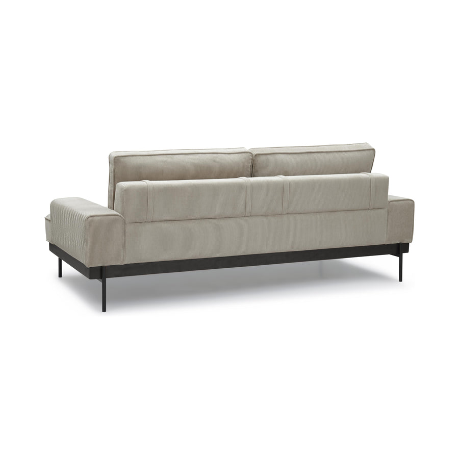 ELEANOR Beige Fabric 3 Seater Sofa
