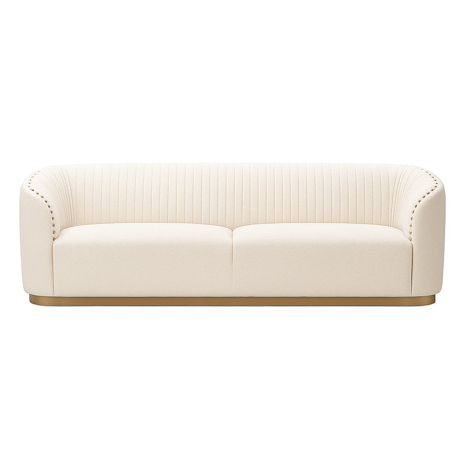 PRESTON Nailhead 3 Seater Sofa
